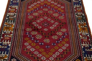 Red Tribal 4X6 Shiraz Persian Rug