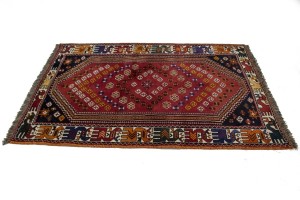 Red Tribal 4X6 Shiraz Persian Rug
