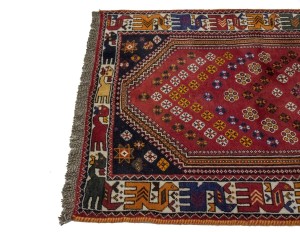 Red Tribal 4X6 Shiraz Persian Rug