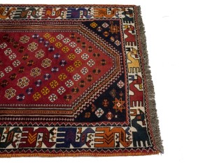 Red Tribal 4X6 Shiraz Persian Rug