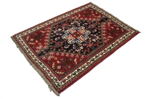 Red Tribal 3'5X5' Shiraz Persian Rug