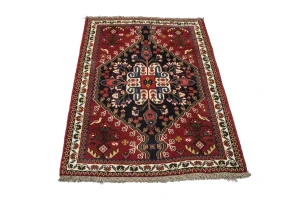 Red Tribal 3'5X5' Shiraz Persian Rug