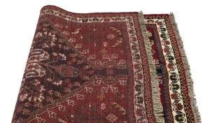 Red Tribal 3'5X5' Shiraz Persian Rug