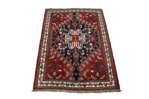 Red Tribal 3'5X5' Shiraz Persian Rug