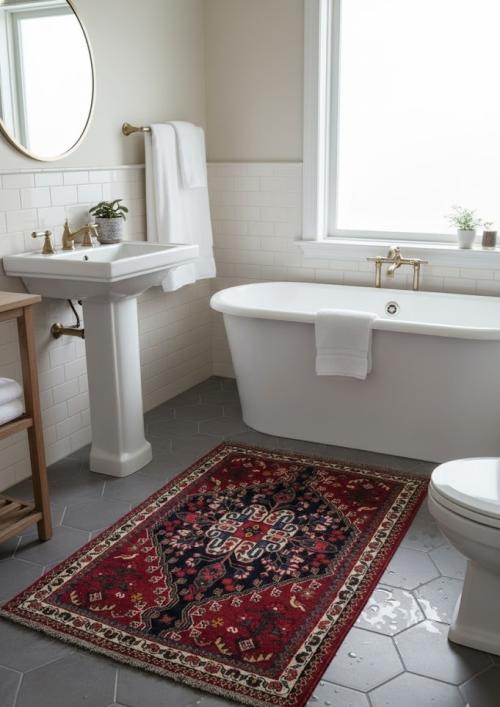 Red Tribal 3'5X5' Shiraz Persian Rug