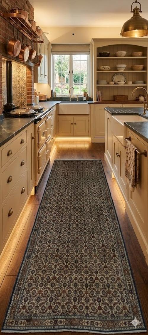 Semi Antique Allover Floral 3'4"x8'5" Mood Persian Runner Rug