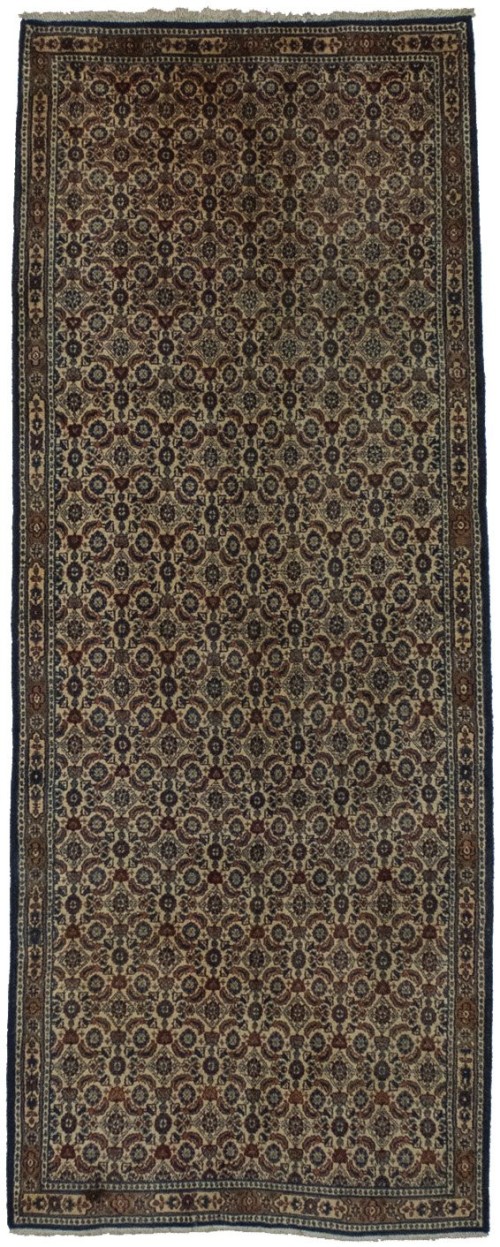 Semi Antique Allover Floral 3'4X8'5 Mood Persian  Runner Rug