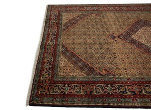 Semi Antique Light Salmon Geometric 6X10 Ardebil Persian Rug