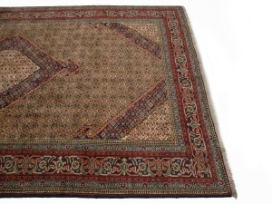 Semi Antique Light Salmon Geometric 6X10 Ardebil Persian Rug