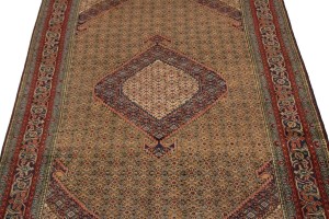 Semi Antique Light Salmon Geometric 6X10 Ardebil Persian Rug