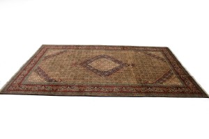 Semi Antique Light Salmon Geometric 6X10 Ardebil Persian Rug