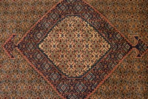 Semi Antique Light Salmon Geometric 6X10 Ardebil Persian Rug