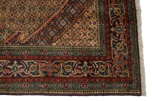 Semi Antique Light Salmon Geometric 6X10 Ardebil Persian Rug