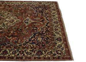 Vintage Brownish Red Floral 7X11 Bakhtiari  Persian Rug