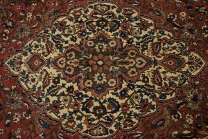 Vintage Brownish Red Floral 7X11 Bakhtiari  Persian Rug