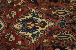 Vintage Brownish Red Floral 7X11 Bakhtiari  Persian Rug