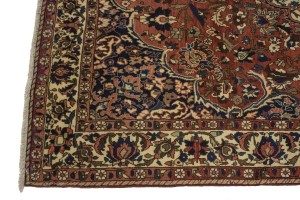 Vintage Brownish Red Floral 7X11 Bakhtiari  Persian Rug