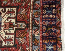 Vintage Red Geometric 5X13 Karajeh Persian Runner  Rug