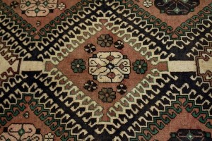 Vintage Rusty Brown Tribal 4'0X6'5 Shiraz Yalameh Persian Rug