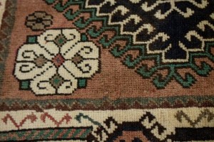 Vintage Rusty Brown Tribal 4'0X6'5 Shiraz Yalameh Persian Rug