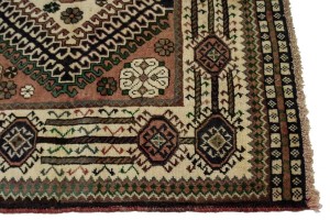 Vintage Rusty Brown Tribal 4'0X6'5 Shiraz Yalameh Persian Rug