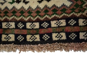 Vintage Rusty Brown Tribal 4'0X6'5 Shiraz Yalameh Persian Rug