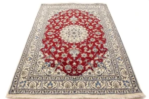 Red Vintage Classic 6X8 Traditional Nain Tabas Persian Oriental Rug