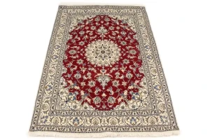 Red Vintage Classic 6X8 Traditional Nain Tabas Persian Oriental Rug