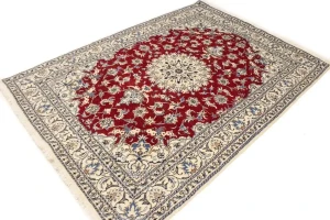 Red Vintage Classic 6X8 Traditional Nain Tabas Persian Oriental Rug