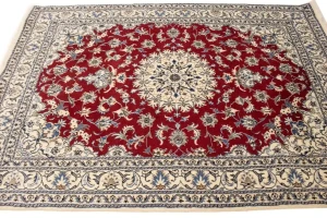 Red Vintage Classic 6X8 Traditional Nain Tabas Persian Oriental Rug