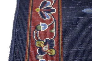 Vintage Navy Blue Classic 2'5X3'0 Kashan Persian Rug