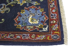 Vintage Navy Blue Classic 2'5X3'0 Kashan Persian Rug