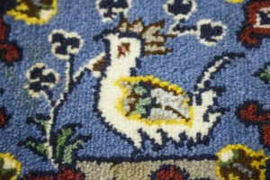 Vintage Navy Blue Classic 2'5X3'0 Kashan Persian Rug