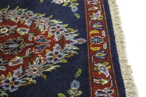 Vintage Navy Blue Classic 2'5X3'0 Kashan Persian Rug