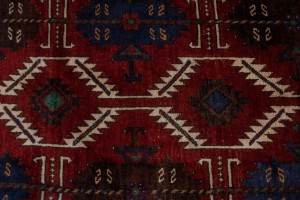 Vintage Red Tribal 5X12 Balouch Yalameh Persian Runner Rug