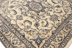 Cream Vintage Classic 6X6 Nain Tabas Persian Rug