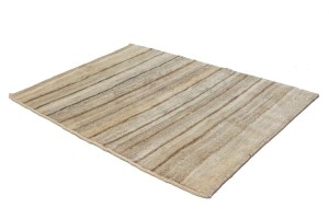 Vintage Beige Tribal 4X5 Gabbeh Persian Rug