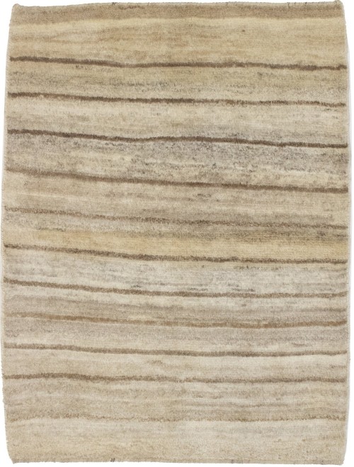 Vintage Beige Tribal 4X5 Gabbeh Persian Rug