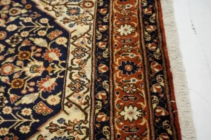 Vintage Dark navy Floral 6X9 Bidjar Persian Rug