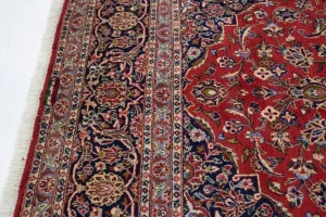Vintage Red Traditional 8X12 Kashan Persian Rug