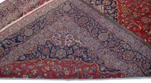 Vintage Red Traditional 8X12 Kashan Persian Rug