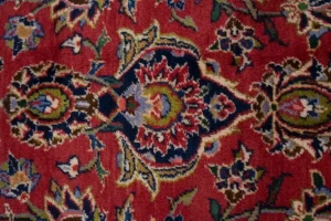 Vintage Red Traditional 8X12 Kashan Persian Rug