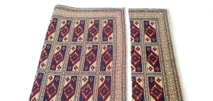 Cream Tribal 3X4 Geometric Turkoman Persian Oriental Rug