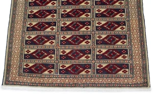 Cream Tribal 3X4 Geometric Turkoman Persian Oriental Rug