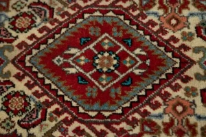 Cream Geometric 2'6X3'0 Tribal Bidjar Persian Oriental Rug