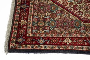 Cream Geometric 2'6X3'0 Tribal Bidjar Persian Oriental Rug