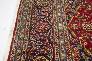 Vintage Red Traditional 10X13 Kashan  Persian Rug