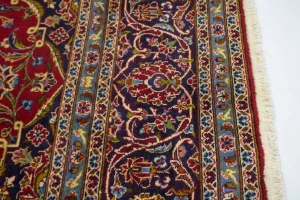 Vintage Red Traditional 10X13 Kashan  Persian Rug