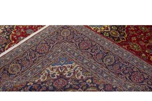 Vintage Red Traditional 10X13 Kashan  Persian Rug