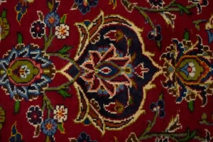 Vintage Red Traditional 10X13 Kashan  Persian Rug